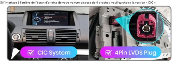 BMW SÉRIE 1 [2004–2013] - TYPE C | Ecran d'origine [CIC 4pin] – Image 5